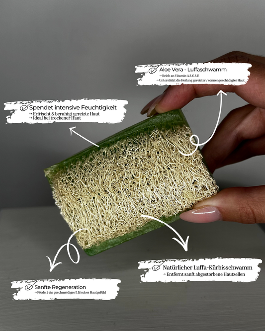 Natürliche Kürbisfaser Seife - Aloe Vera / Natural Pumpkin Fiber - Aloe Vera