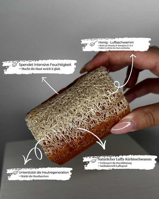 Natürliche Kürbisfaser Seife - Honig / Natural Pumpkin Fiber - Honey