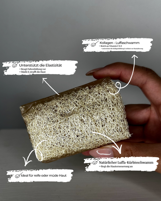 Natürliche Kürbisfaser Seife - Kollagen / Natural Pumpkin Fiber - Collagen