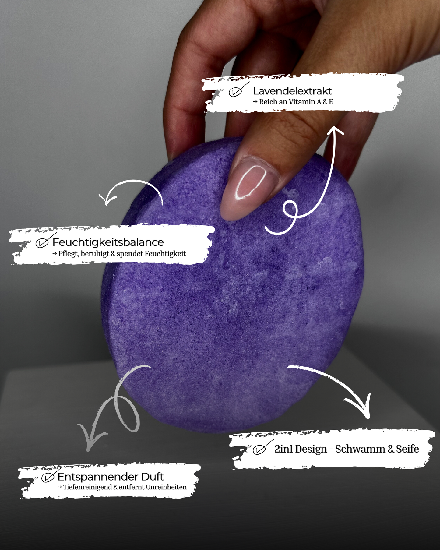 Lavendel Schwammseife / Lavender Sponge Soap