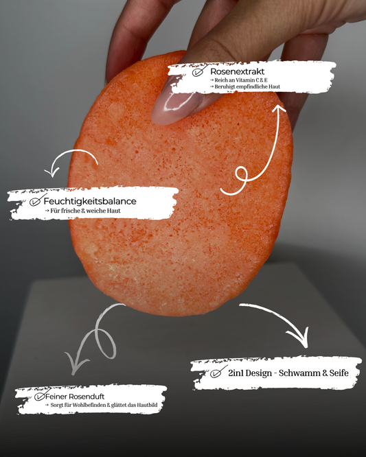 Rose Schwammseife / Rose Sponge Soap