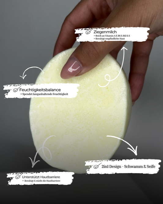 Ziegenmilch Schwammseife / Goat Milk Sponge Soap