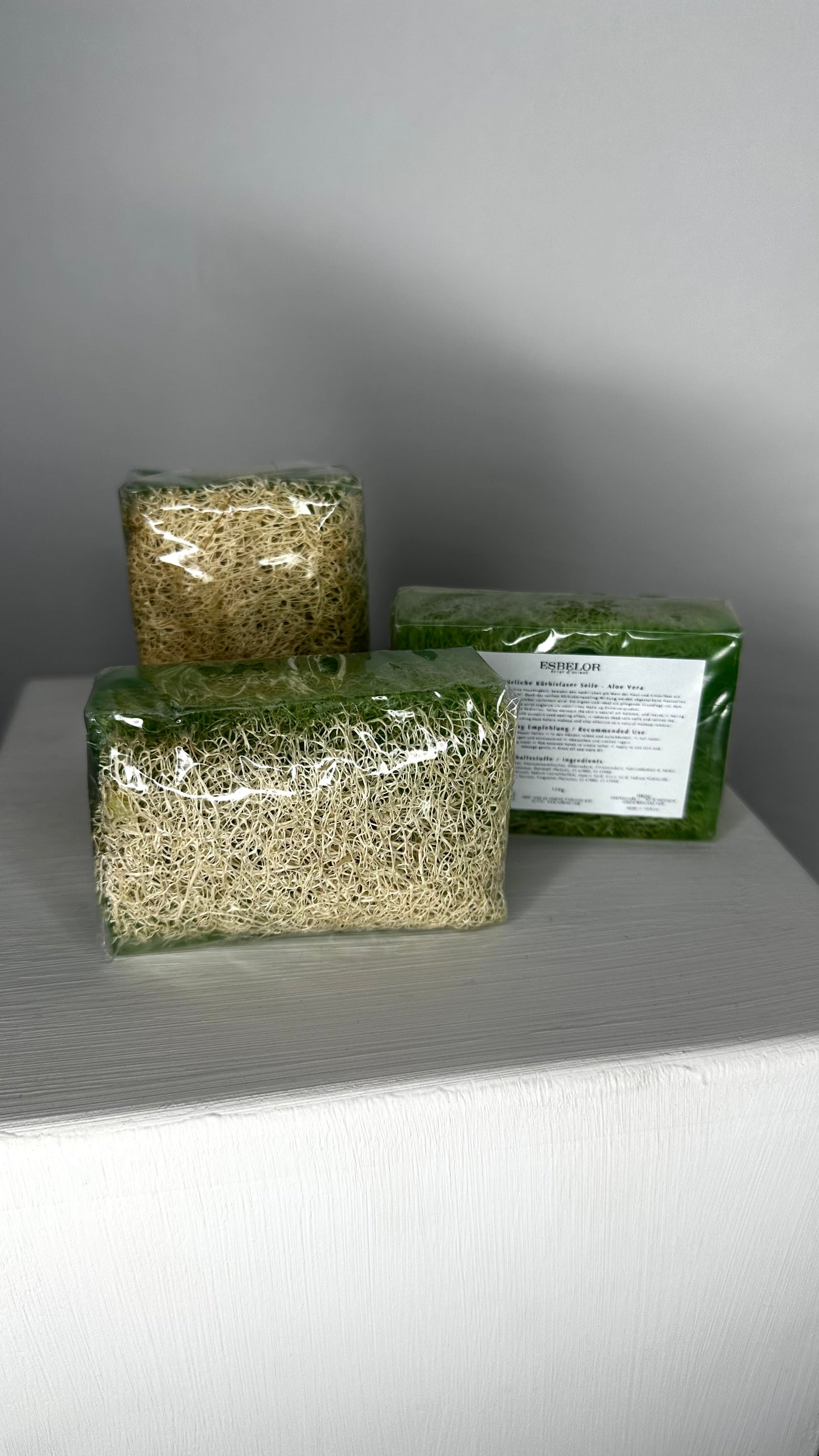 Natürliche Kürbisfaser Seife - Aloe Vera / Natural Pumpkin Fiber - Aloe Vera