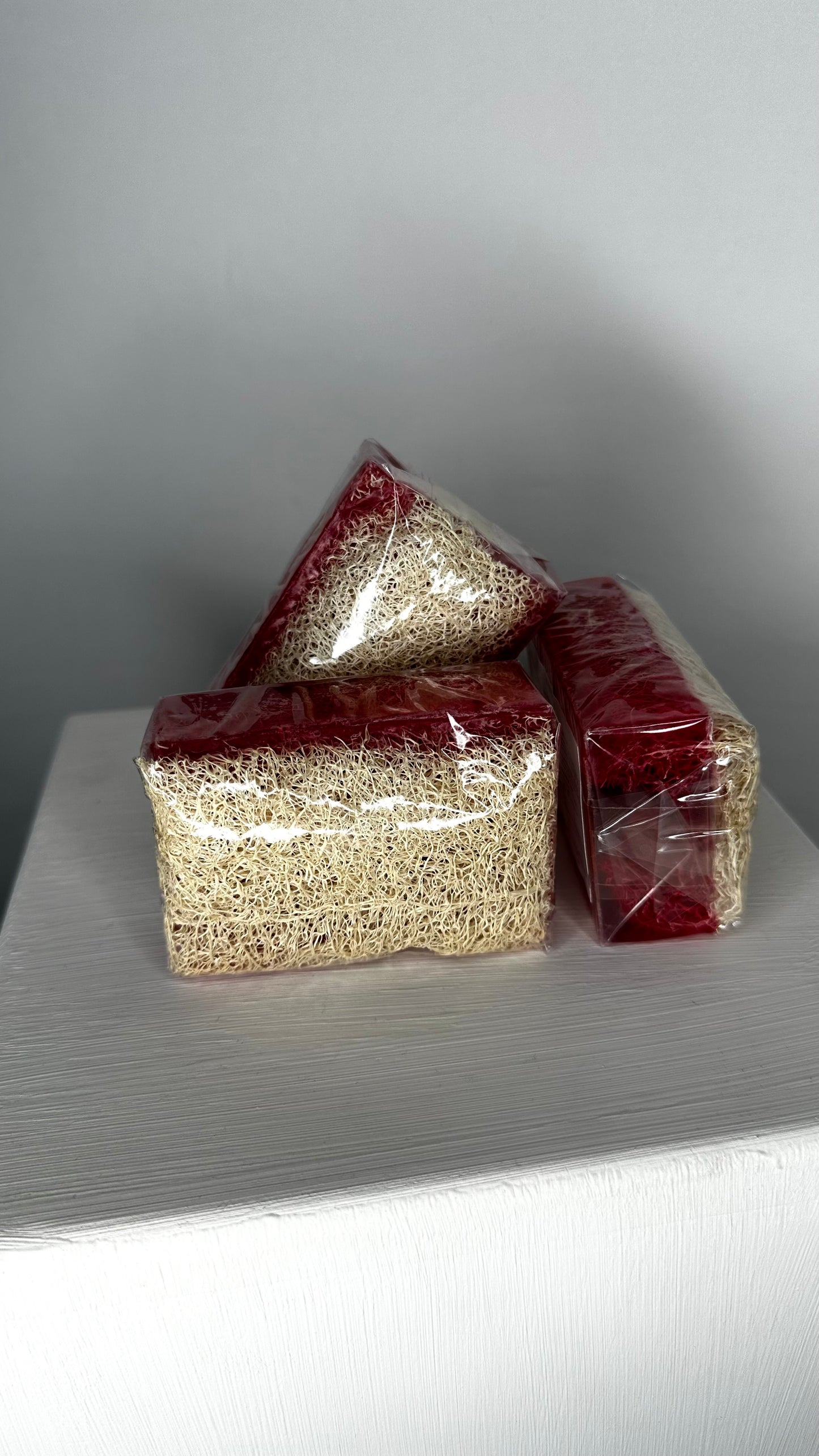 Natürliche Kürbisfaser Seife - Erdbeere / Natural Pumpkin Fiber - Strawberry