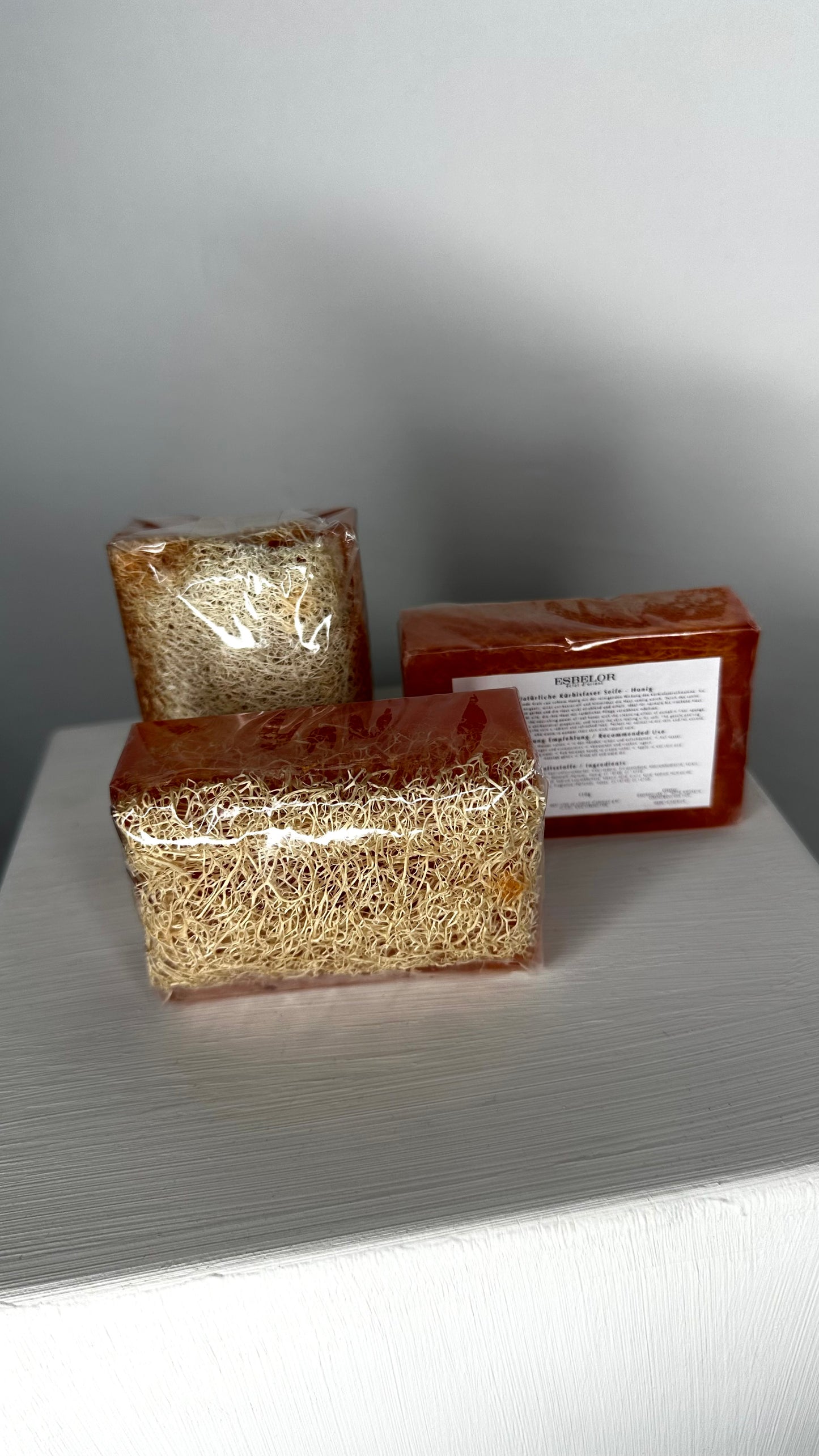 Natürliche Kürbisfaser Seife - Honig / Natural Pumpkin Fiber - Honey