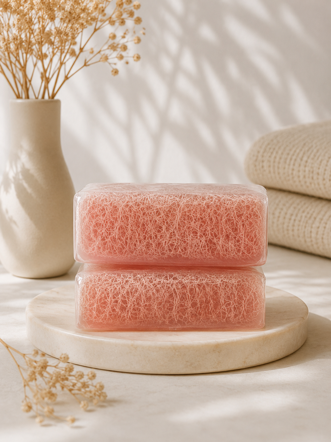 Natürliche Kürbisfaser Seife - Rose / Natural Pumpkin Fiber - Rose