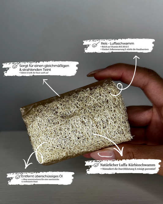 Natürliche Kürbisfaser Seife - Reis / Natural Pumpkin Fiber - Rice