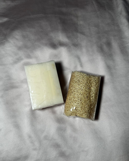 Natürliche Kürbisfaser Seife - Shea Butter / Natural Pumpkin Fiber - Shea Butter