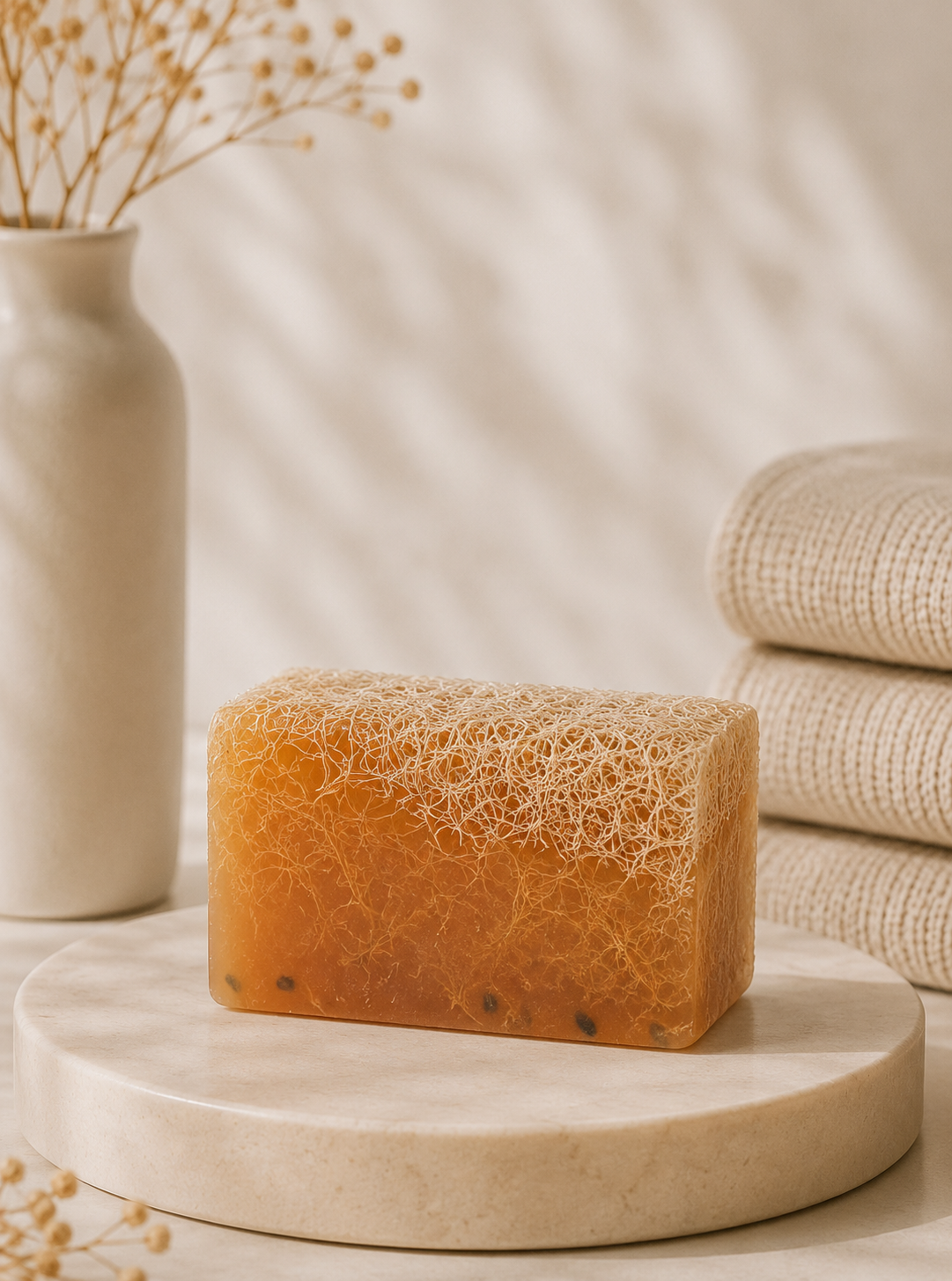 Schwarzkümmelseife mit Kürbisfaser