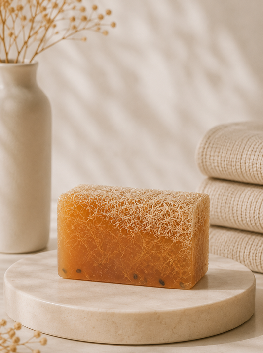 Schwarzkümmelseife mit Kürbisfaser
