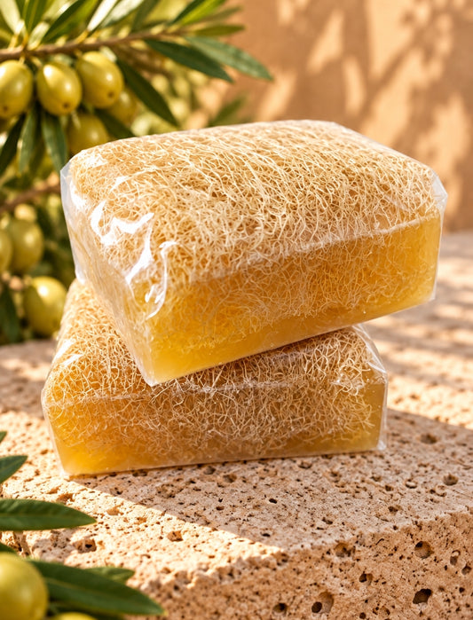 Kürbisfaserseife Johanniskrautöl Pflege und sanftes Peeling