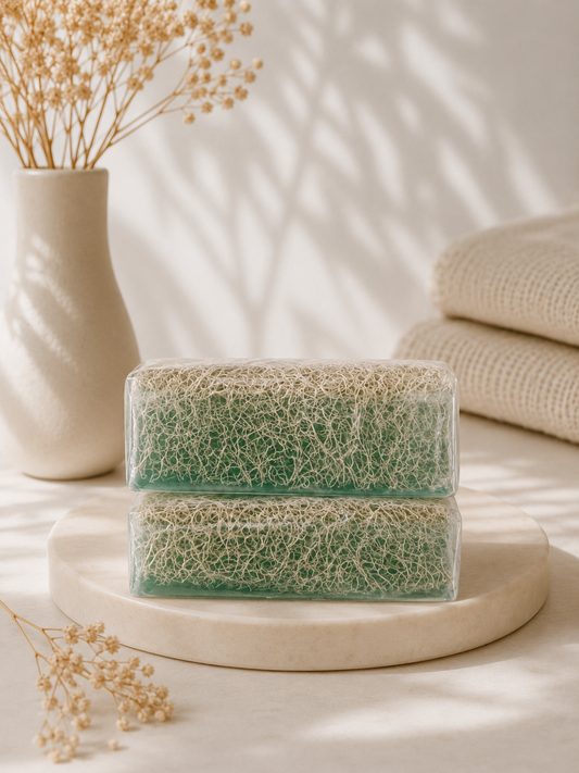 Natürliche Kürbisfaser Seife - Aloe Vera / Natural Pumpkin Fiber - Aloe Vera