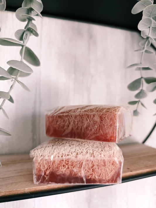 Natürliche Kürbisfaser Seife - Erdbeere / Natural Pumpkin Fiber - Strawberry