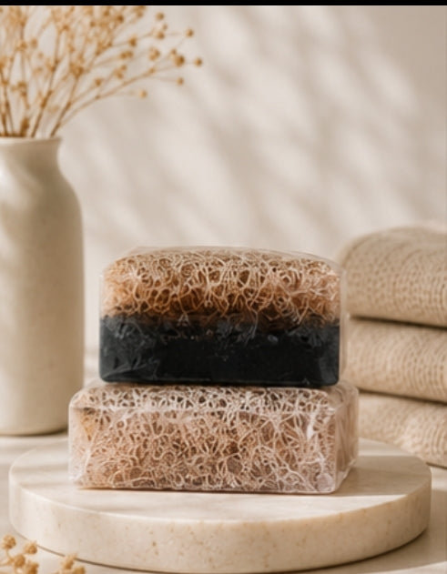 Natürliche Kürbisfaser Seife - Schwefel / Natural Pumpkin Fiber - Sulphur