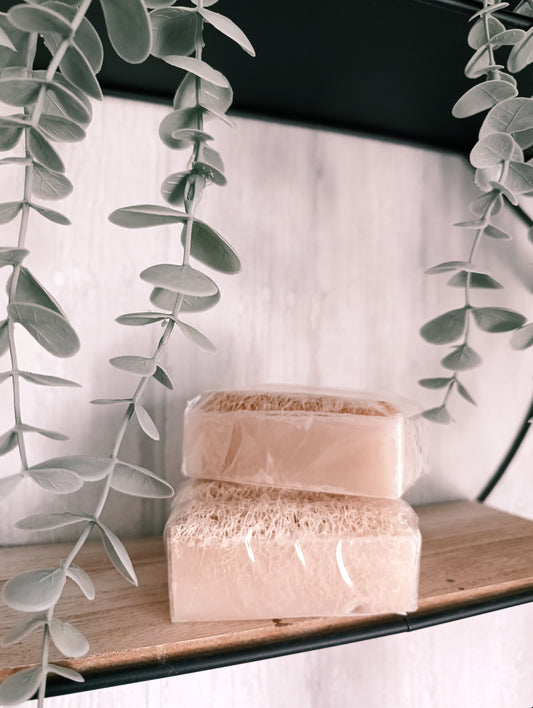 Natürliche Kürbisfaser Seife - Shea Butter / Natural Pumpkin Fiber - Shea Butter