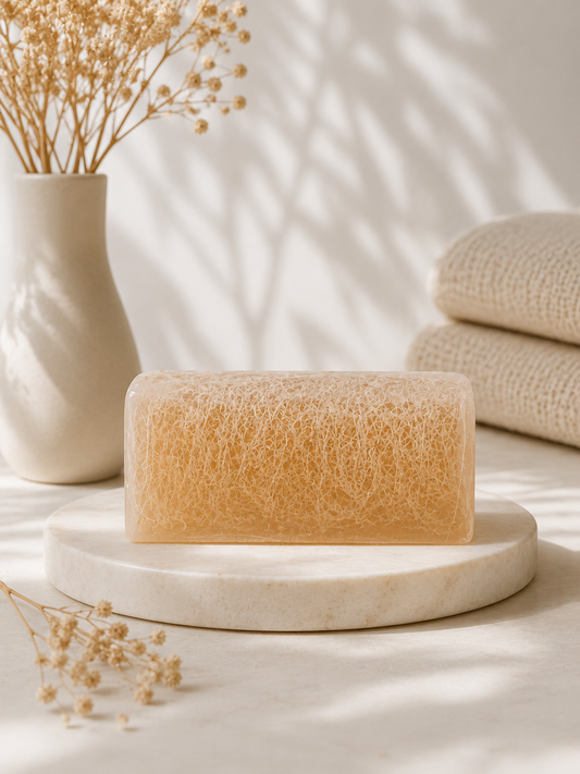 Natürliche Kürbisfaser Seife - Kollagen / Natural Pumpkin Fiber - Collagen