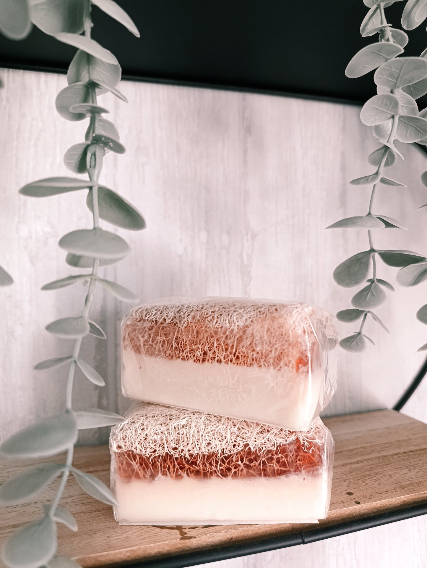 Natürliche Kürbisfaser Seife - Ziegenmilch mit Honig / Natural Pumpkin Fiber - Goatmilk with Honey