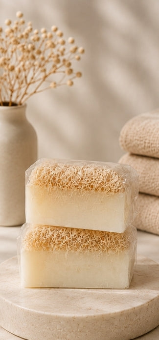 Natürliche Kürbisfaser Seife - Kokosnuss / Natural Pumpkin Fiber - Coconut